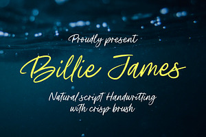 Billie James Handwriting Script