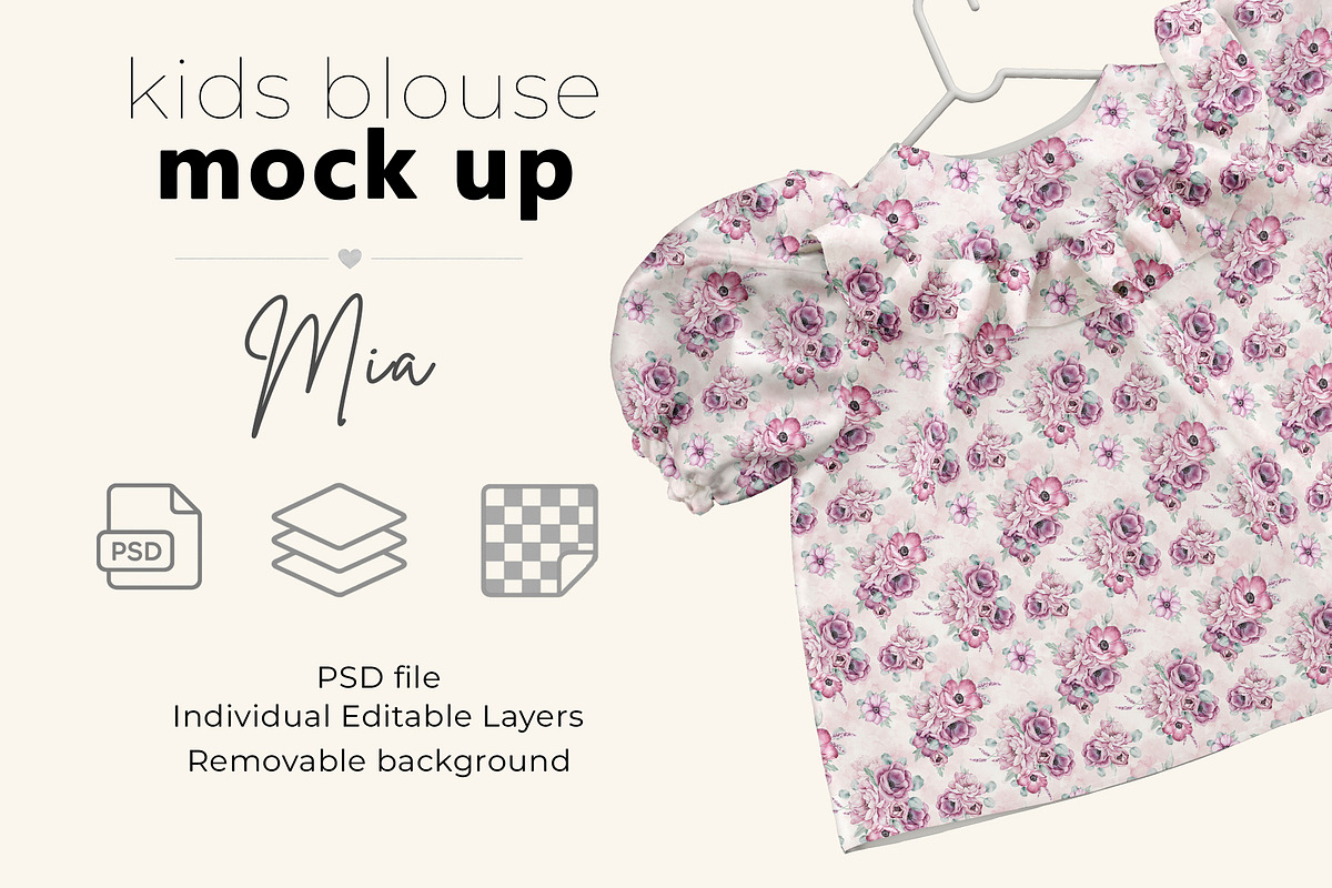 Blouse Mockup Mia, a Shirt Mockup by Eves_Aquadreams (Photo 1 of 7)