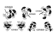 Set small ginkgo biloba, a Decorative Illustration by blackmoon9 (Thumbnail 1 of 3)