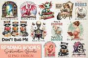 Reading Books Sublimation PNG Bundle, a Work Illustration by OK Design (Thumbnail 1 of 8)
