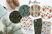 Elegant Christmas Watercolor clipart, a Seasonal Illustration by Yuliya Derbisheva (Thumbnail 10 of 13)