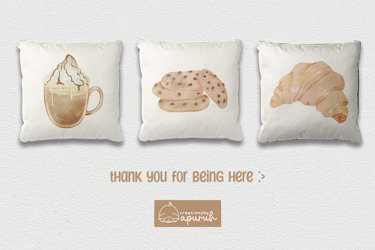 Coffee & Dessert Watercolor Pack, a Food Illustration by creationsbyapuruh (Photo 8 of 8)