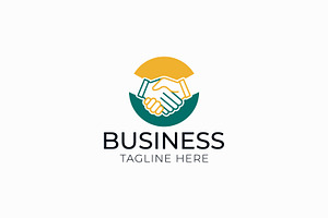 Business Handshake Sign Symbol Logo, a Branding & Logo Template by Signatoro