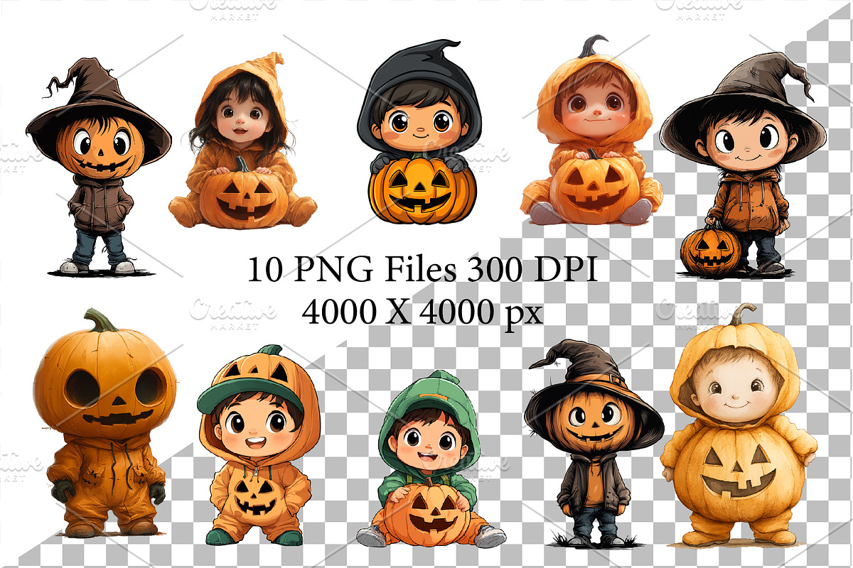 Cute Halloween Jack. TShirt Sticker., an Animal Illustration by KENO Mascots (Photo 2 of 10)