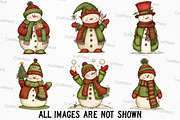 Whimsical Snowman Clipart Bundle, an Illustration by Craft Nest (Thumbnail 3 of 6)