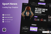 Sportzon - Sport News Landing Page, a Landing Page Template by SLAB! Design (Thumbnail 1 of 4)