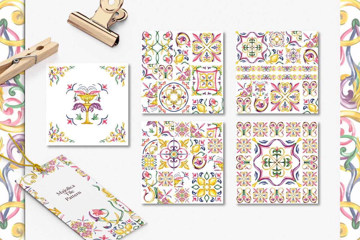 Majolica Tile Pattern, a Pattern Graphic by Rachel Art Studio (Photo 6 of 10)