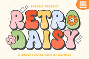 Retro Daisy - Groovy Retro Font, a Handwritten Font by Keithzo (Thumbnail 1 of 9)