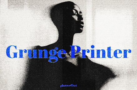 Grunge Old Printer Photo Effect, a Layer Style Add-On by smishura