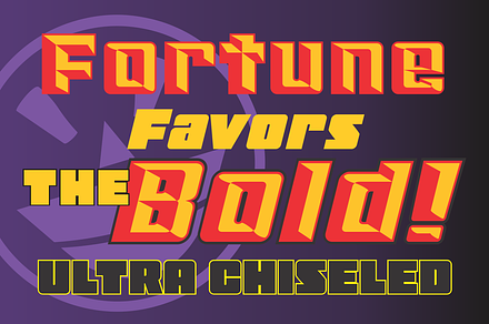 FTY Ultra Chiseled A Bold Experience, a Sans Serif Font by Fontry West