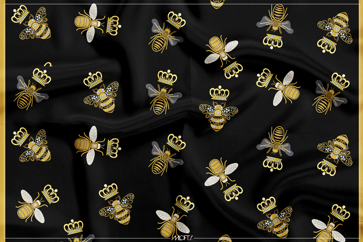 Queen Bees | Vector Pattern, a Pattern Graphic by AALofts Design (Photo 7 of 7)