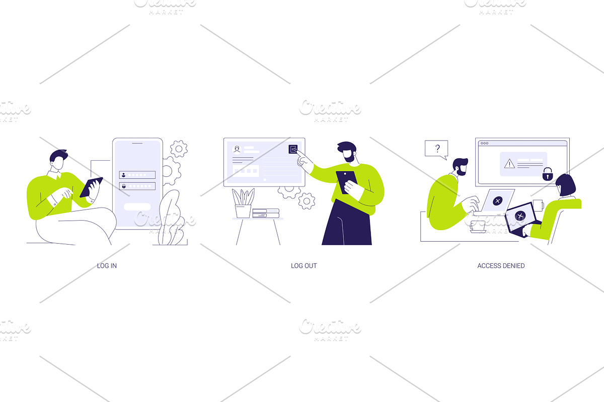 User profile access abstract concept, a Technology Illustration by Visual Generation