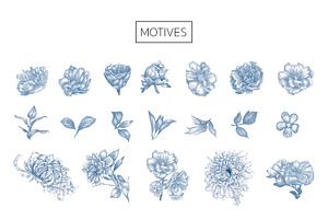 PEONY Floral Patterns And Motifs