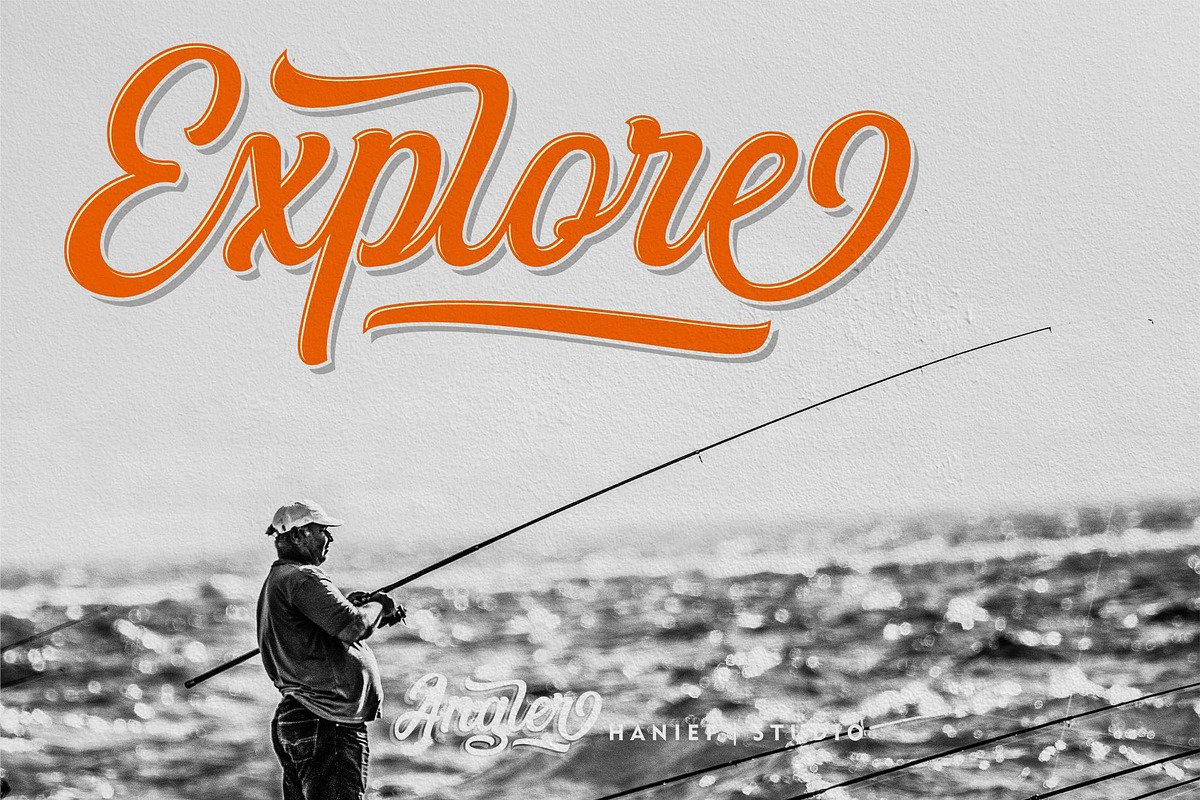 Angler//Modern Script Font, a Script Font by HanzelSpace Studio (Photo 9 of 10)
