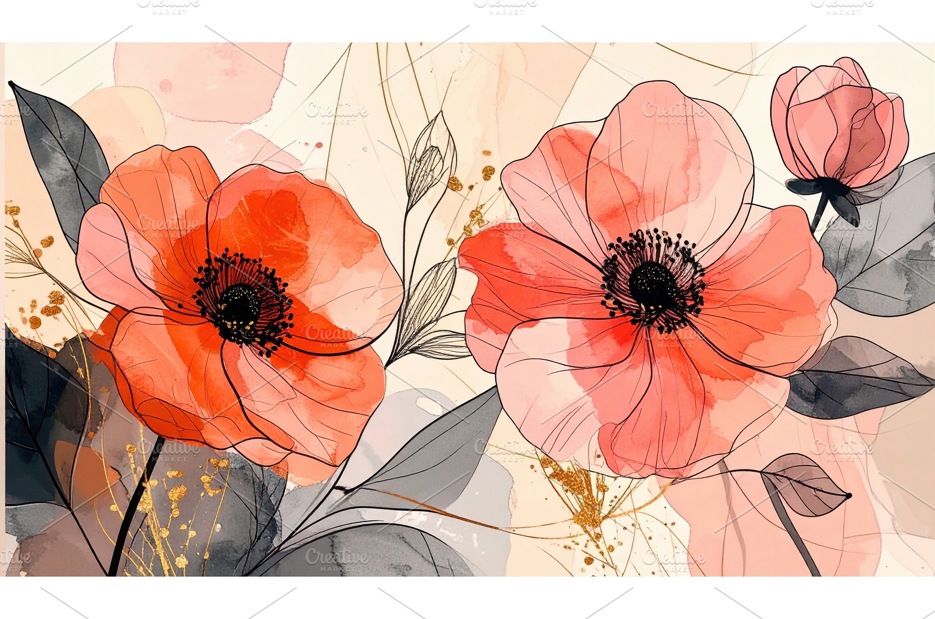 Contemporary watercolor study of, a Nature Photo by Igor Tichonow