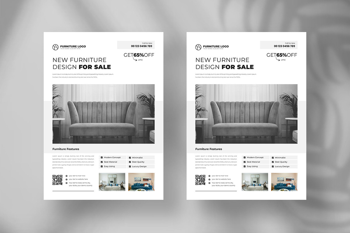 Furniture sale flyer layout design, a Flyer Template by Tanmoy Topu (Photo 4 of 6)