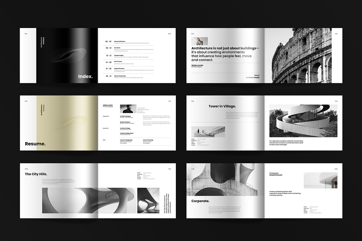 Architecture Portfolio Template, a Brochure Template by Spark_Creative (Photo 22 of 25)