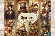 Steampunk Junk Journal Kit Ephemera, a Person Illustration by GlamArtZhanna (Thumbnail 1 of 9)