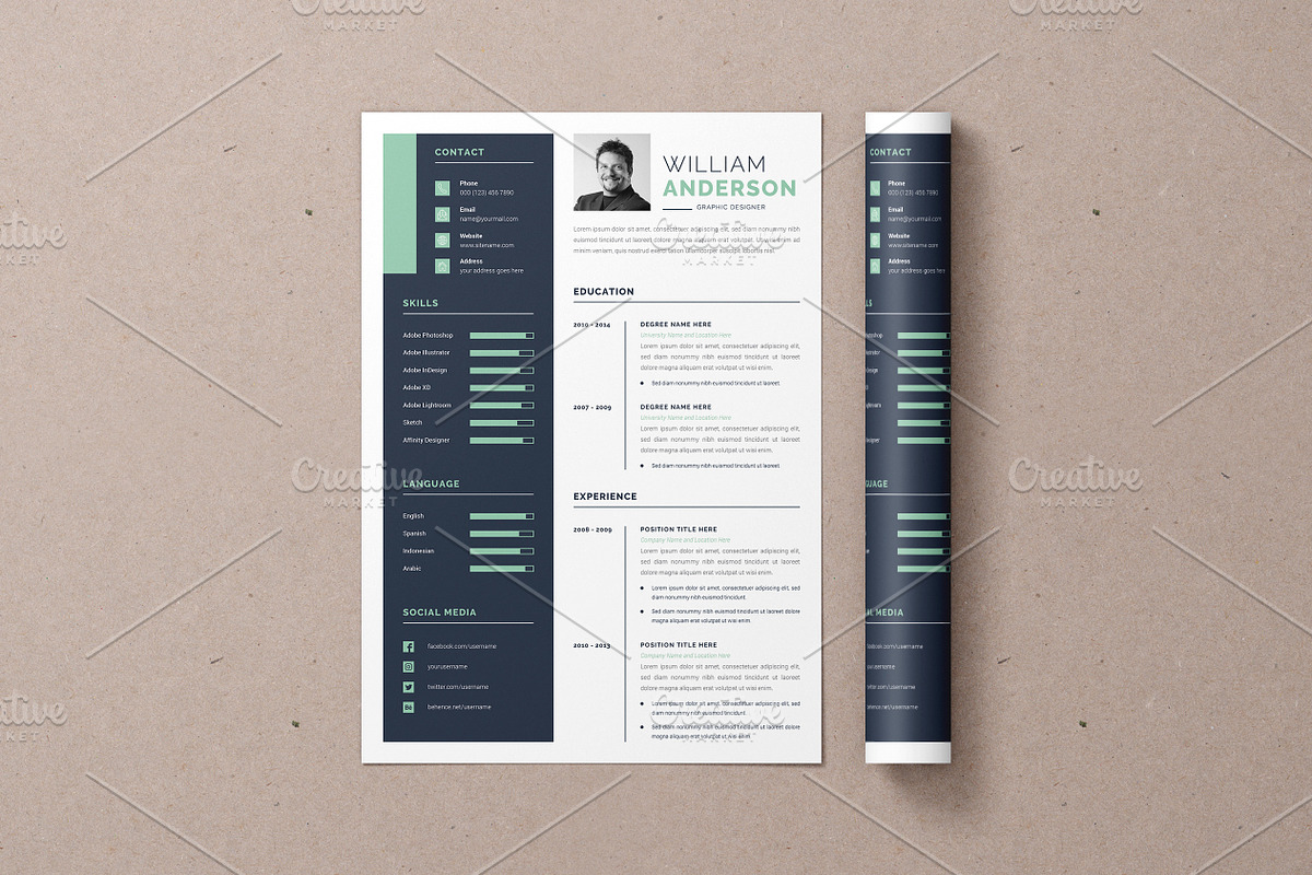 Resume with Cover Letter & Portfolio, a Resume Template by Alice_s (Photo 3 of 6)