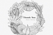 “Charm” Tropical Leaves Lineart, an Illustration by Sense Library (Thumbnail 23 of 23)