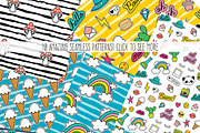 Pop Art 80's patches + 10 patterns, a Pattern Graphic by Hala (Thumbnail 3 of 4)