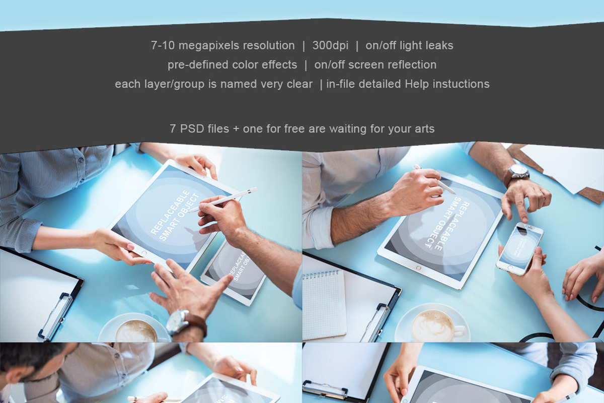 iPad Pro Photo Mockup Set - 7 PSD, an iPhone Mockup by mockupgeek (Photo 2 of 7)