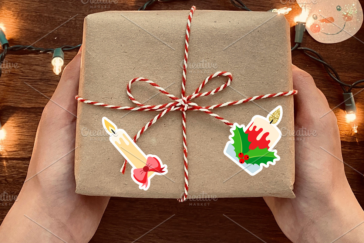 Christmas candle sticker set, an Emoji Icon by jelisua88 (Photo 5 of 7)