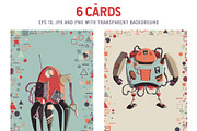 Retro robots, an Object Illustration by kateja (Thumbnail 5 of 7)
