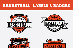 Basketball Badges & Stickers Vol2