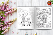 Valentine's Day Coloring Book Kids, a Seasonal Illustration by LA Design (Thumbnail 7 of 10)