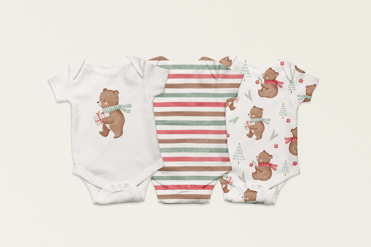 Christmas bear, a Pattern Graphic by Olena Kuznietsova (Photo 8 of 10)