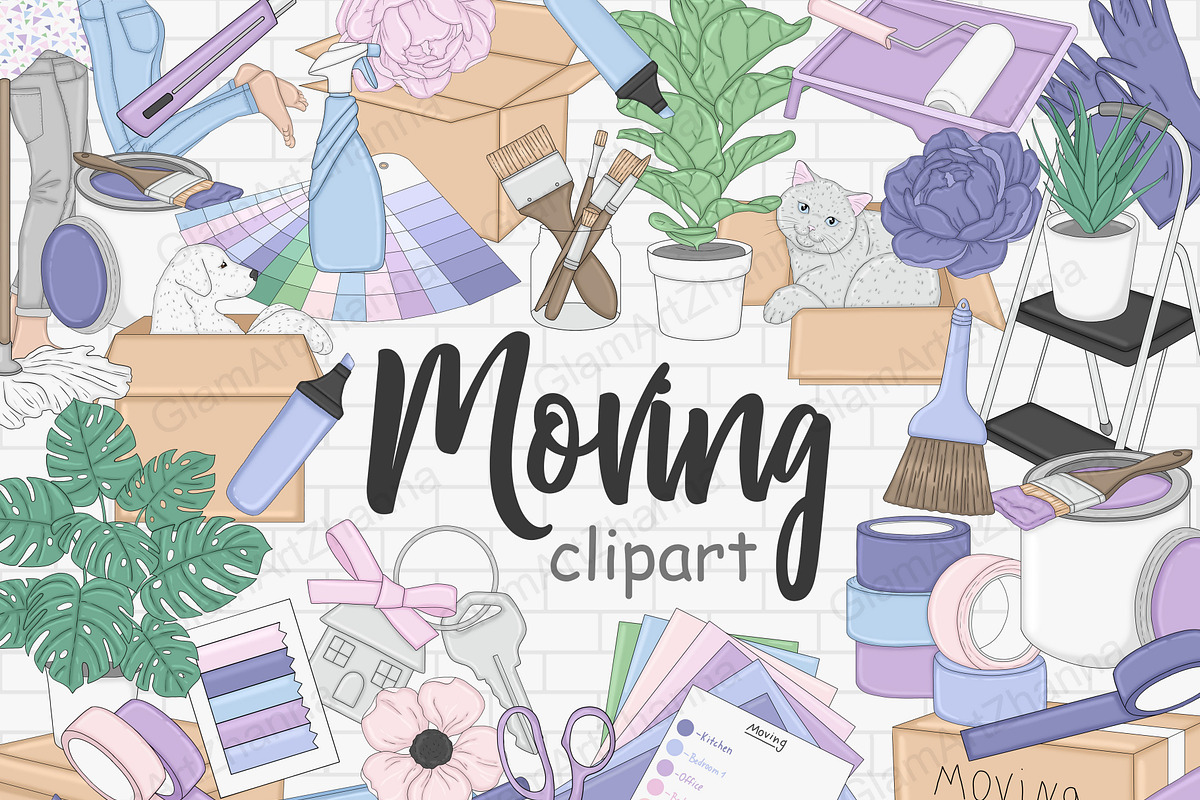 Moving Clipart, an Object Illustration by GlamArtZhanna (Photo 1 of 5)