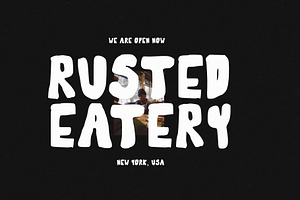 Rusted Eatery Bold Display Font, a Sans Serif Font by ZAL STUDIO