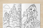 Magical Princess Coloring Book Vol47, a Person Illustration by ikarifq shop (Thumbnail 7 of 7)