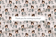 Princess & Unicorn Patterns&Clipart, a Person Illustration by GoldmoonUA (Thumbnail 5 of 5)