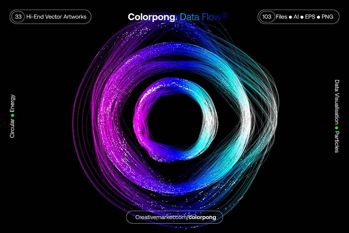Data Flow - Vector Bundle, a Technology Illustration by Colorpong (Photo 2 of 19)