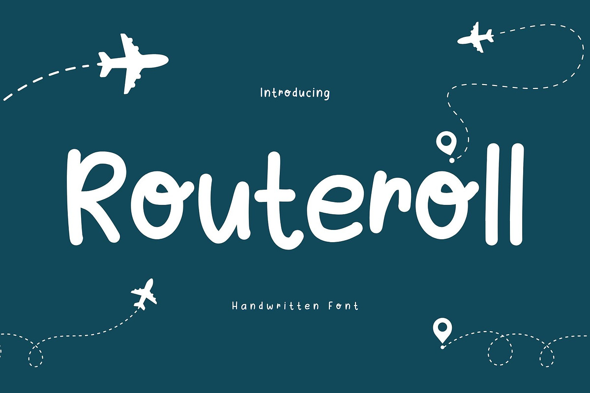 Routeroll - Handwritten Font, a Handwritten Font by Brown Cupple (Photo 1 of 5)