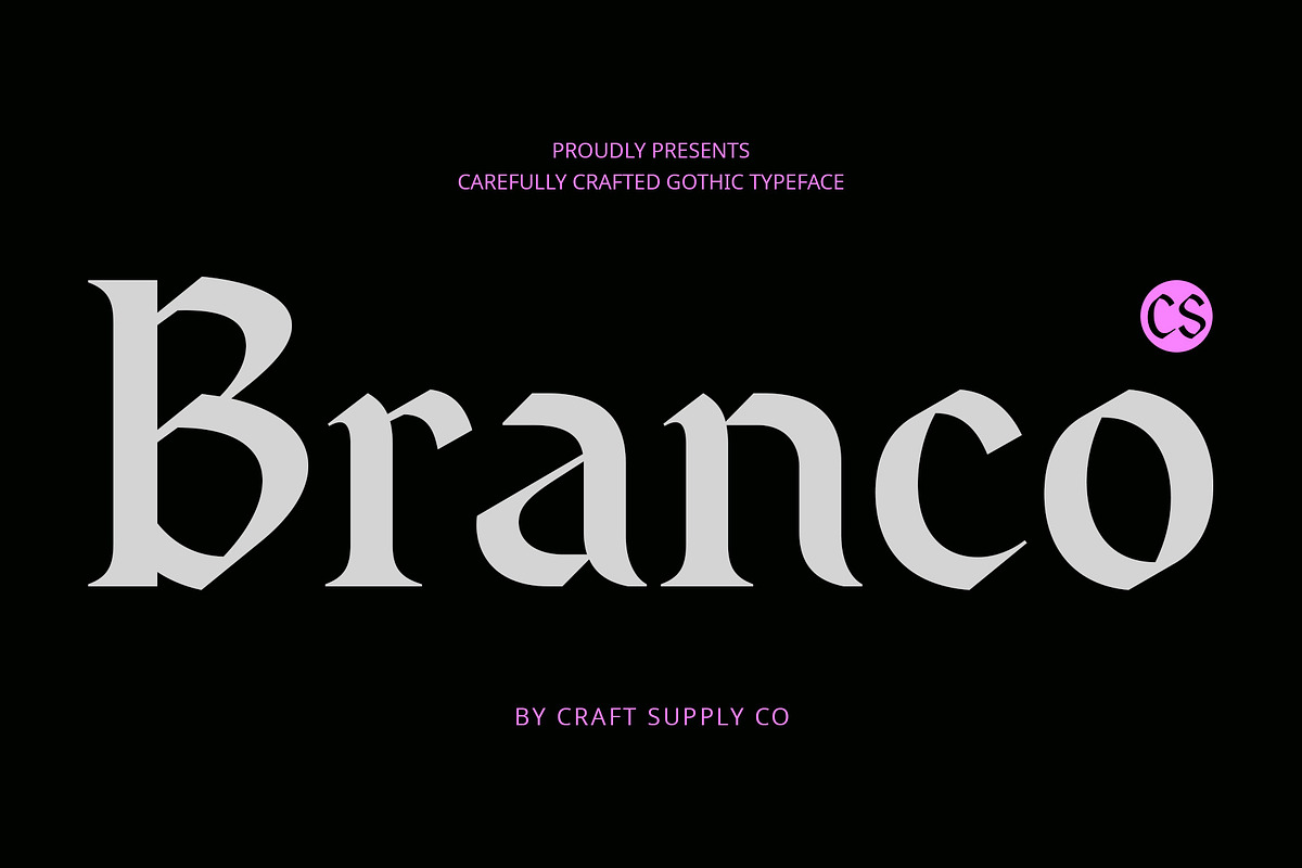 CS Branco – Gothic Font, a Blackletter Font by Craft Supply Co. (Photo 1 of 8)