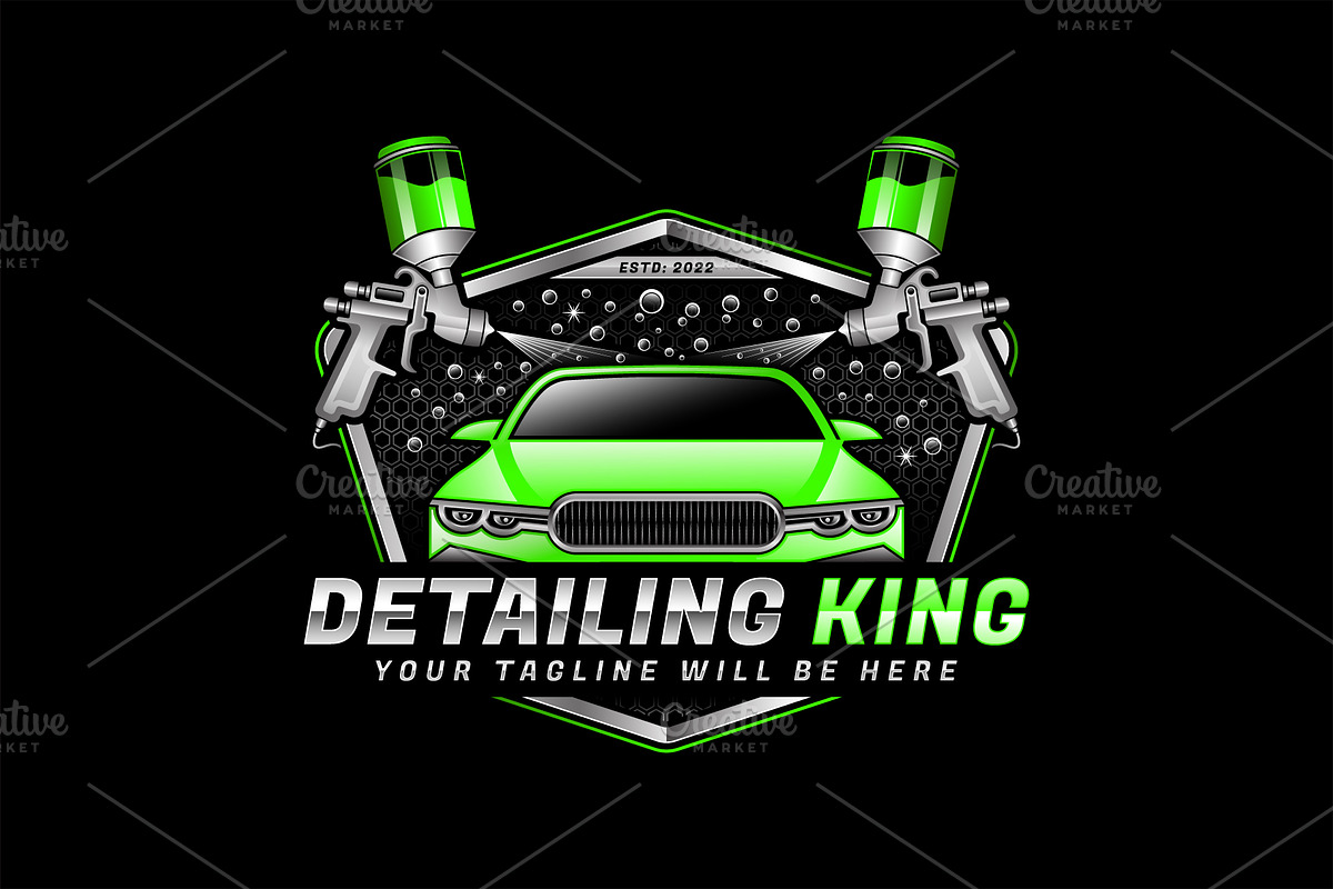 Detailing King Logo, Car Wash Logo, a Branding & Logo Template by Nahid Hasan Nilim (Photo 2 of 3)
