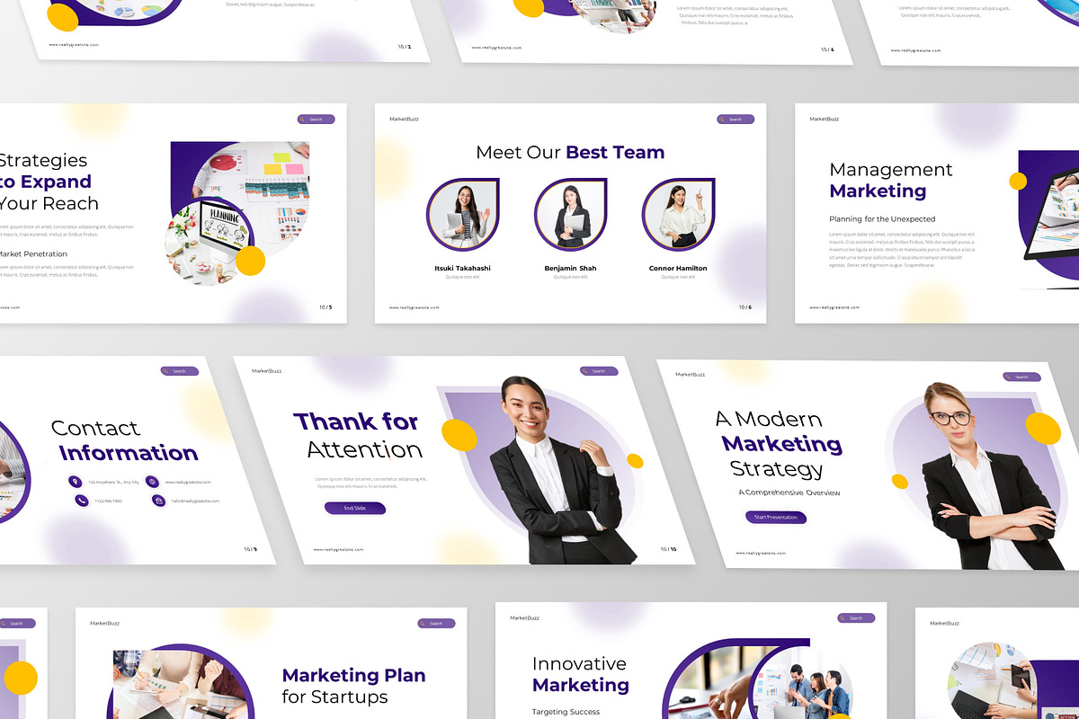 Business Marketing Google Slide, a Presentation Template by GraphauseProject (Photo 4 of 6)
