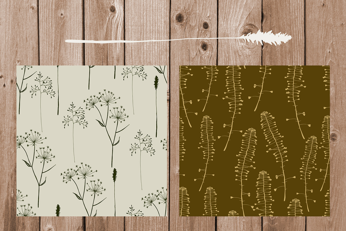Wildflowers Digital Papers, a Pattern Graphic by Hand drawn Boutique (Photo 4 of 8)
