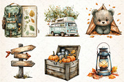 Autumn Camping Trip Clipart, an Illustration by DreamCafeArt (Thumbnail 2 of 7)