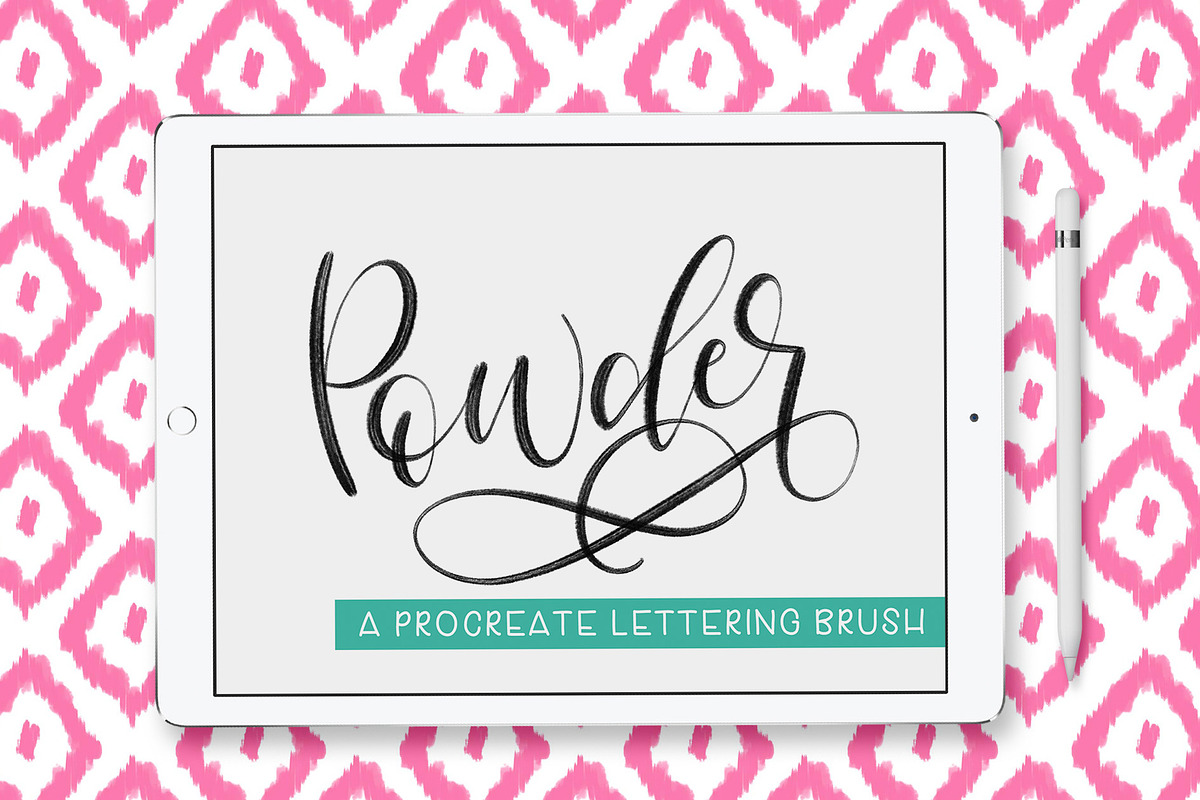 iPad Lettering Brush for Procreate, a Brush Add-On by Hewitt Avenue (Photo 1 of 3)