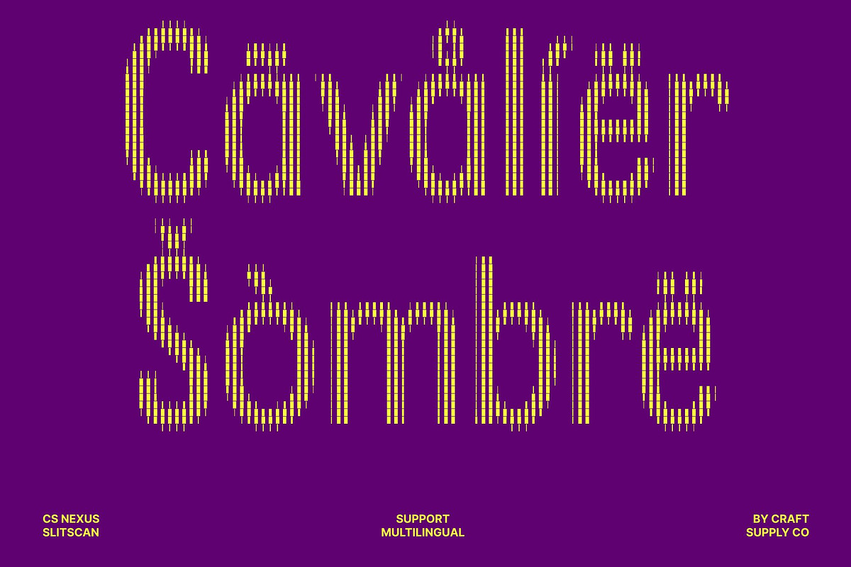 CS Nexus Slitscan, a Sans Serif Font by Craft Supply Co. (Photo 7 of 8)