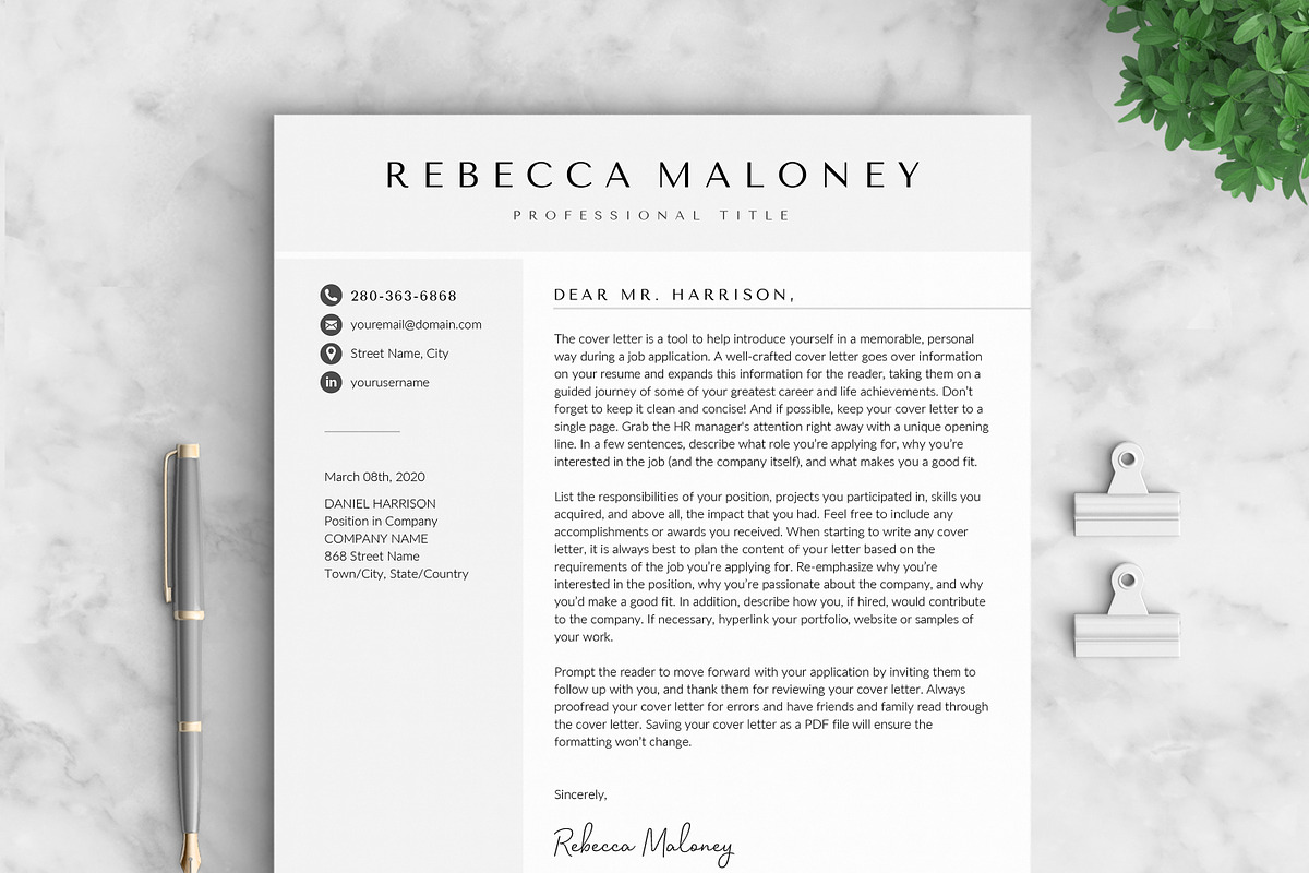 Resume/CV - The Maloney, a Resume Template by CreativeLandStudio (Photo 5 of 9)