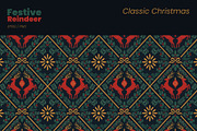 Festive Reindeer Seamless Pattern, a Background Graphic by moja doodle (Thumbnail 3 of 7)