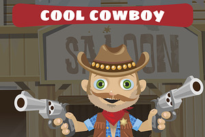 Cowboy With Gun Of Wild West