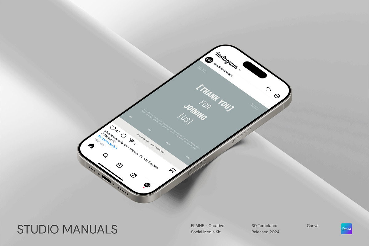 ELAINE – Creative Social Media Kit, a Social Media Template by Studio Manuals (Photo 2 of 8)