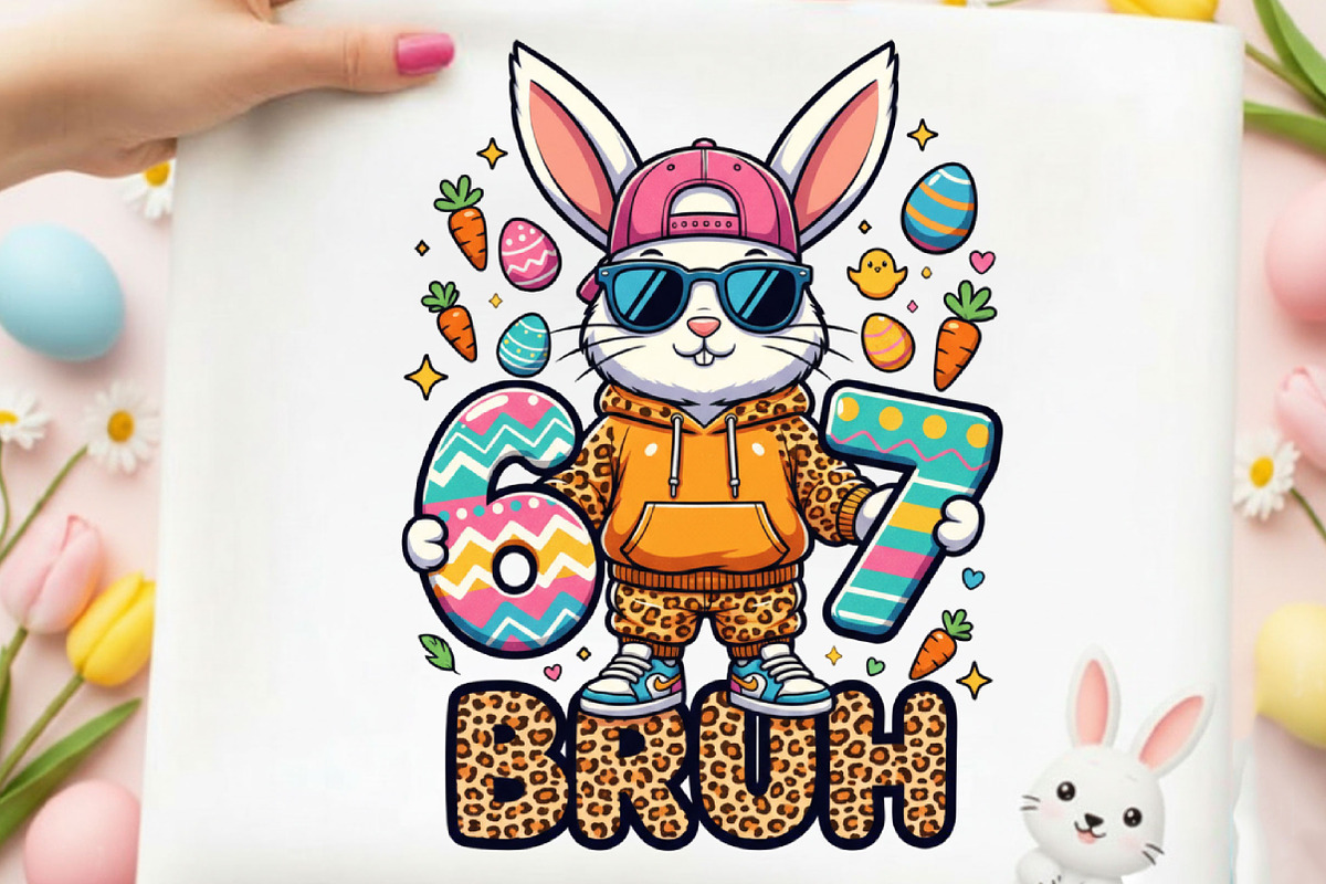 Funny Easter Six Seven Bruh Png, an Illustration by Designking (Photo 4 of 6)