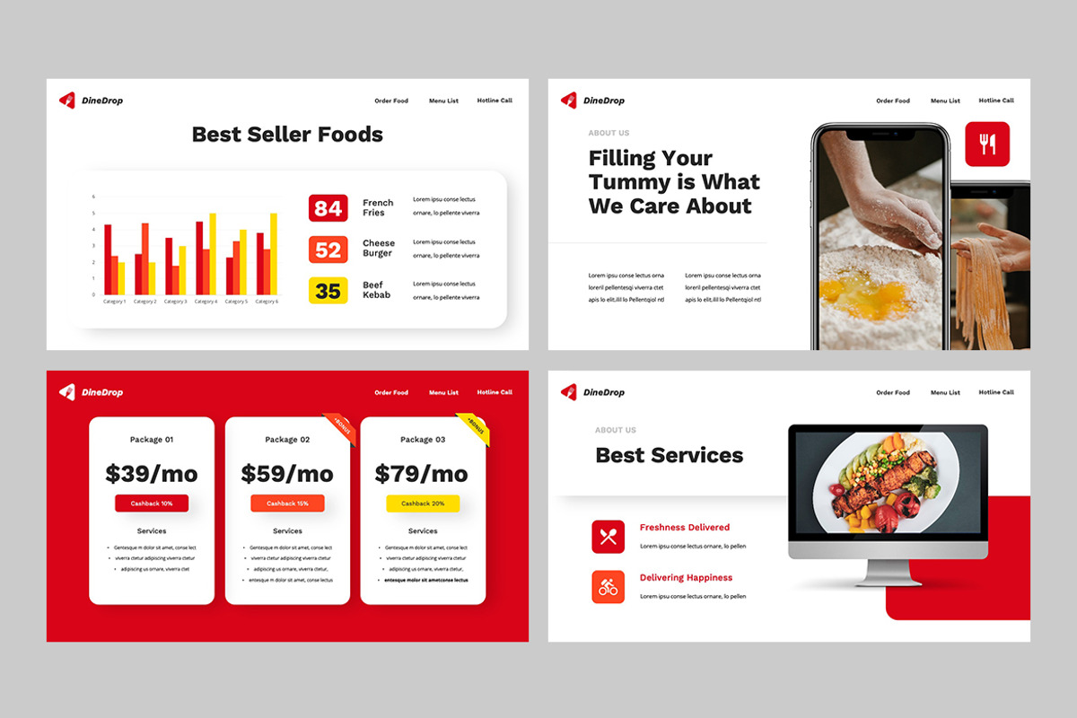 DINEDROP - Food Delivery Slides, a Presentation Template by rgbryand (Photo 8 of 9)